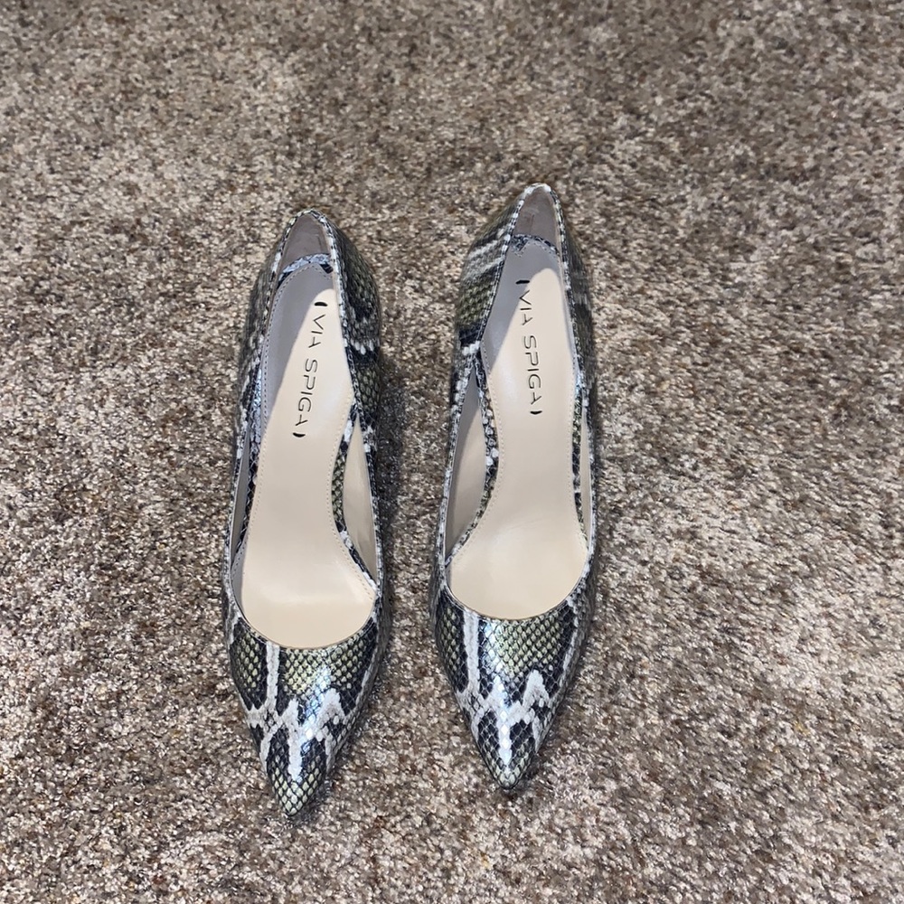 Via Spiga Snake Skin Heels